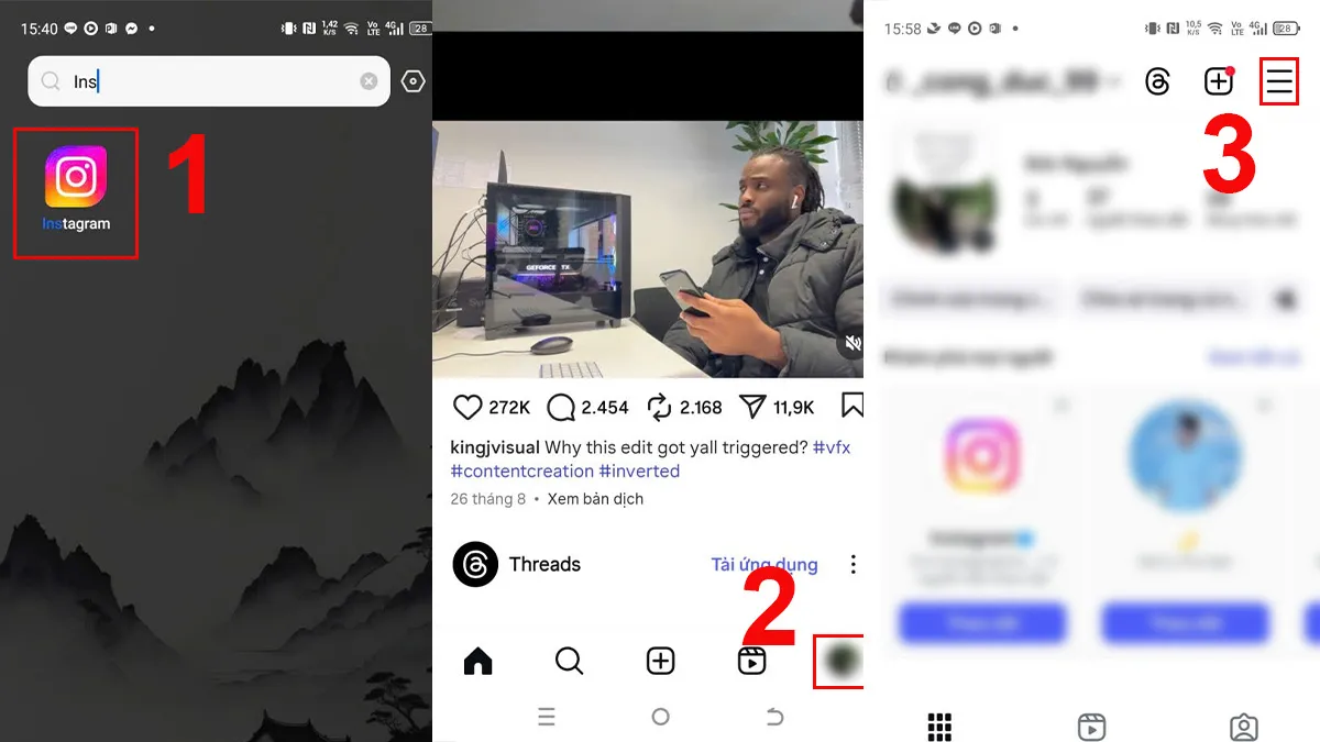 Các bước để bật được tính năng lưu tin trên Instagram