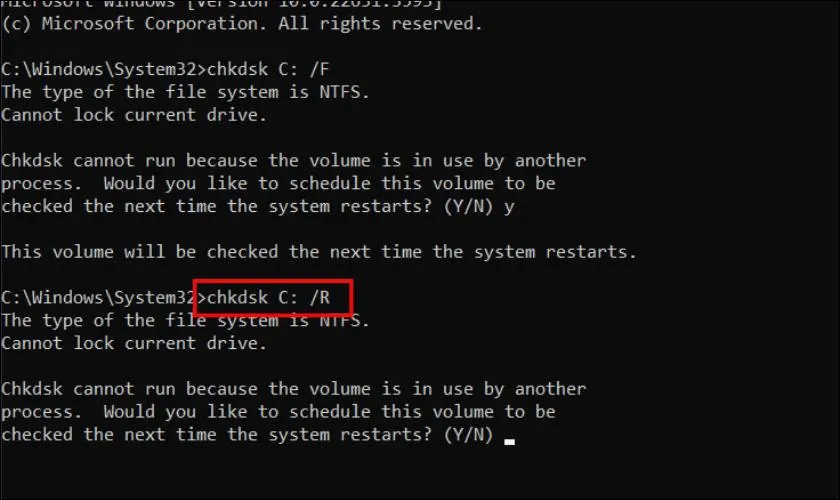 CHKDSK sửa lỗi cấu trúc và bad sector trên ổ cứng