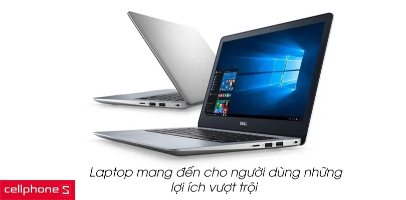 Cận cảnh chiếc laptop mỏng nhẹ được đặt trên bàn làm việc hiện đại năm 2026