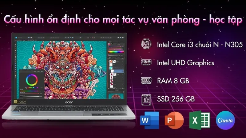 Acer Aspire Go 15 với thiết kế thanh lịch và màn hình Full HD sắc nét