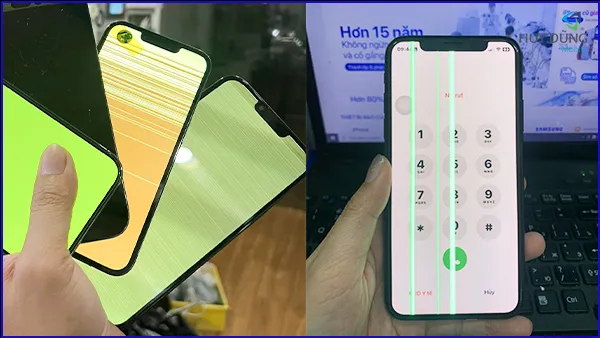 Ảnh minh họa – màn hình iPhone 11 bị sọc