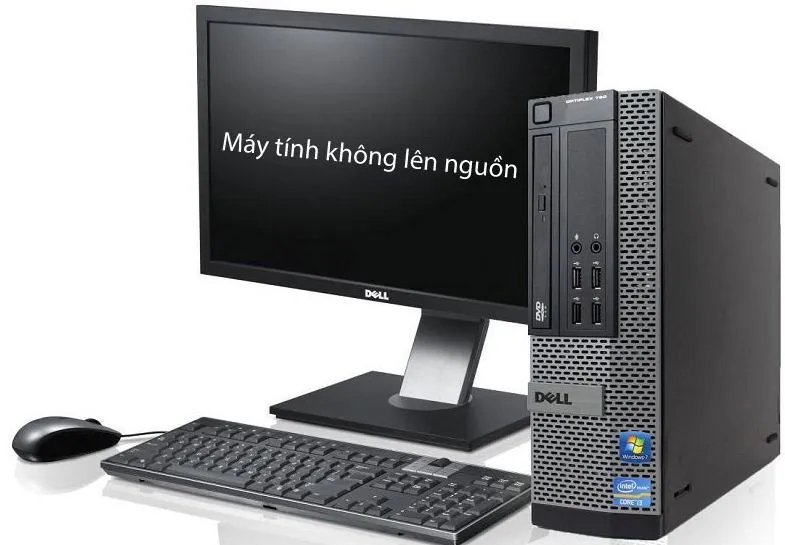 Sơ đồ vị trí các cổng kết nối nguồn phía sau thùng máy tính để bàn chuyên dụng