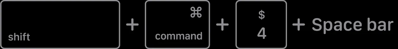 Shift-Command-4, sau đó nhấn thanh Dấu cách