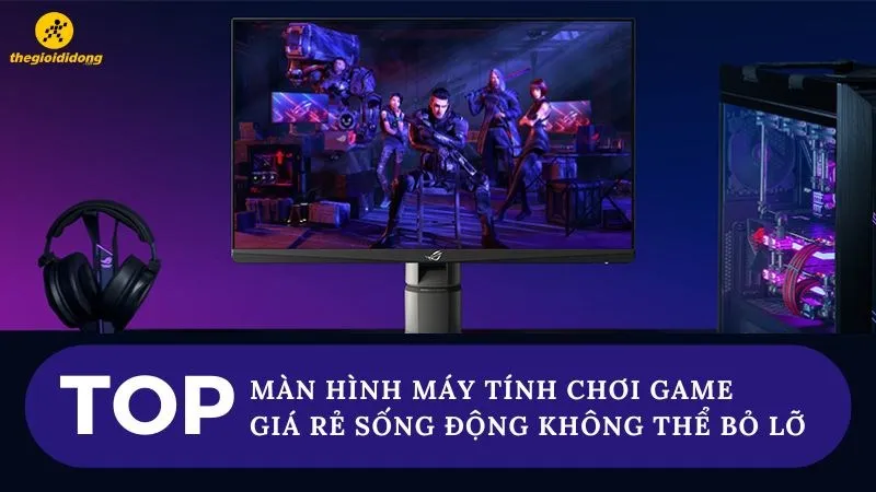 Cận cảnh hệ thống màn hình máy tính hiện đại với màu sắc chân thực