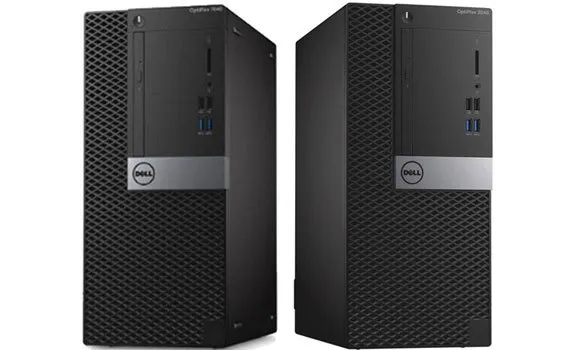 Góc nhìn nghiêng của thùng máy Dell Optiplex 3040 cho thấy sự chắc chắn của vỏ kim loại sơn tĩnh điện