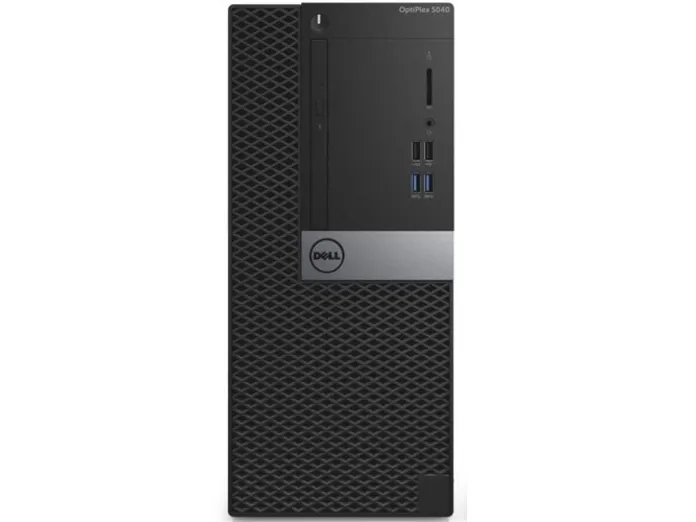 Cận cảnh mặt trước máy tính Dell Optiplex 3040 phiên bản Mini Tower với lưới tản nhiệt hình tổ ong