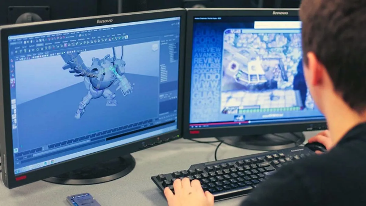 Nhà phát triển đang tập trung thiết kế các nhân vật và môi trường trong không gian đồ họa ba chiều