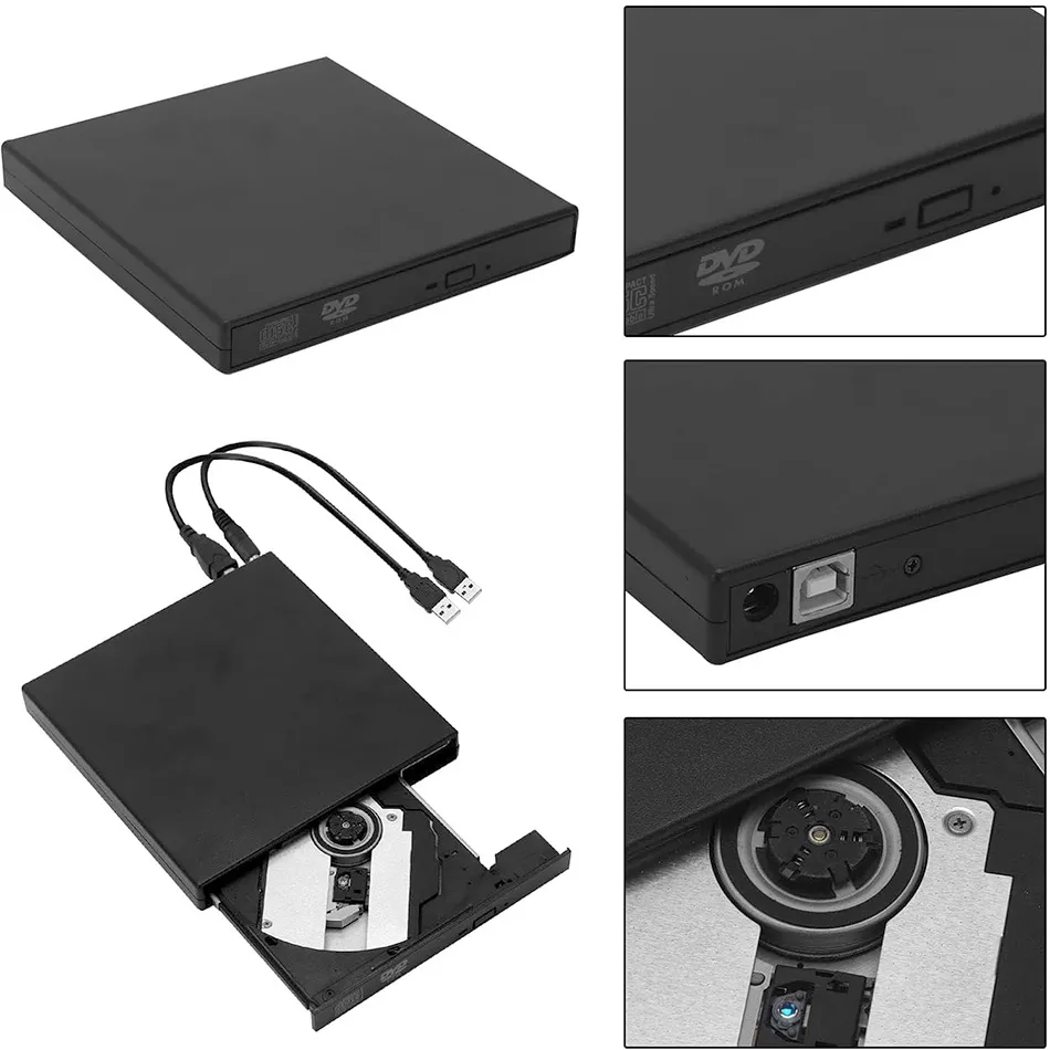 Đầu đọc đĩa DVD rời kết nối vào hub USB Type-C