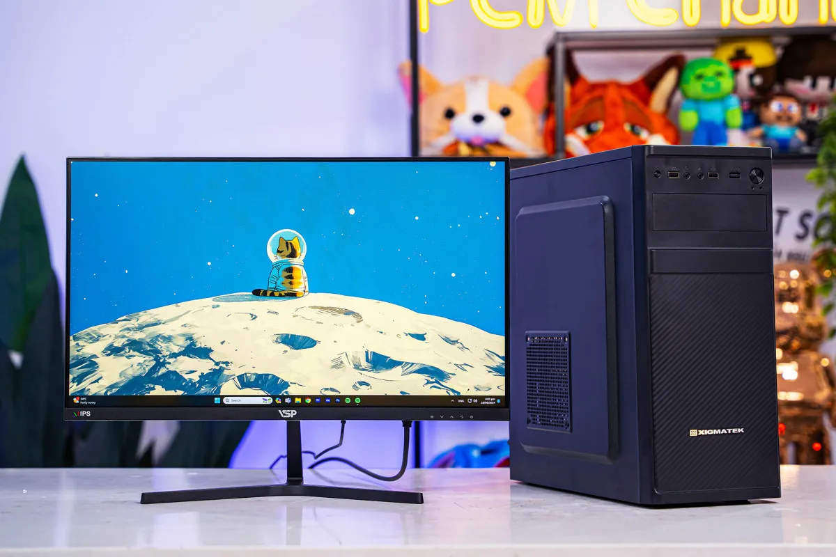 Combo máy tính văn phòng bao gồm thùng máy i3 thế hệ 12 và màn hình hiển thị 24 inch