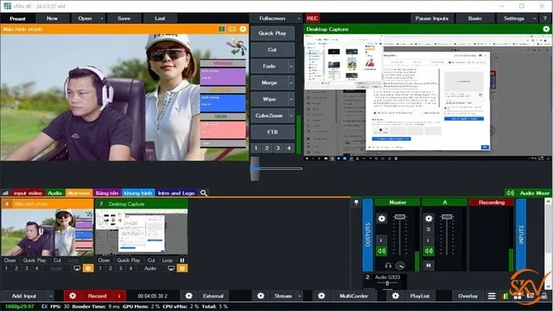 Phần mềm trình chiếu màn hình LED VMix