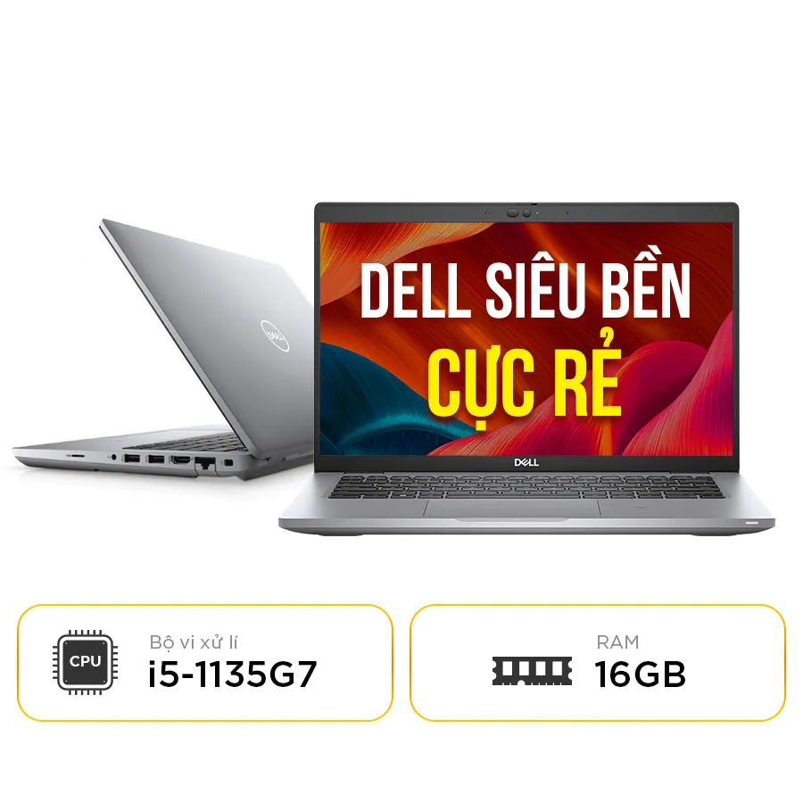 Laptop cũ Dell Latitude 5420 với bộ vi xử lý Intel Core i5-1135G7, RAM 16GB và màn hình 14 inch Full HD