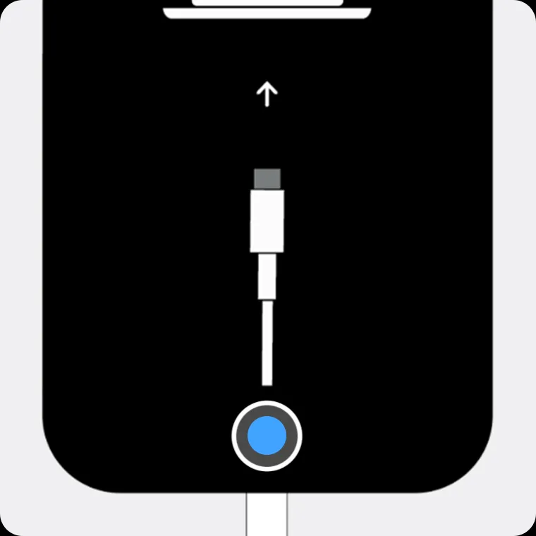 Khi hình ảnh máy tính cùng với cáp xuất hiện tức là iPhone đang ở chế độ khôi phục.