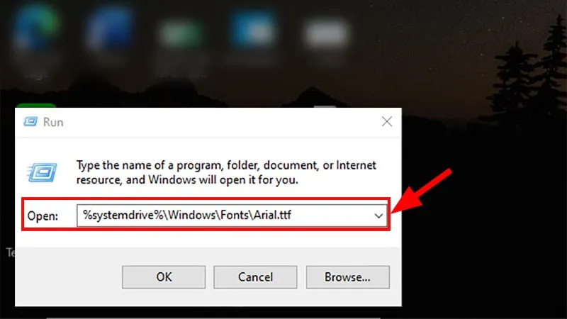 Nhấn tổ hợp phím Windows + R > Nhập dòng lệnh như hướng dẫn > Nhấn Open