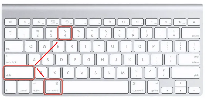 Sử dụng chuột để kéo và chọn vùng màn hình cần chụp trên macOS