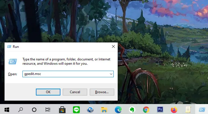 Mở hộp thoại Run để truy cập nhanh vào trình chỉnh sửa chính sách nhóm Group Policy