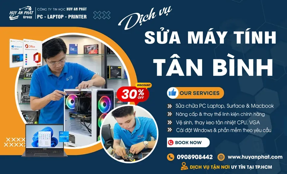 Sửa Máy Tính Tại Nhà Quận Bình Tân