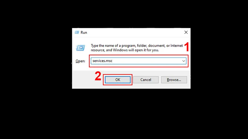 Bảng điều khiển các dịch vụ hệ thống Services.msc nơi quản lý tiến trình đồng bộ thời gian thực