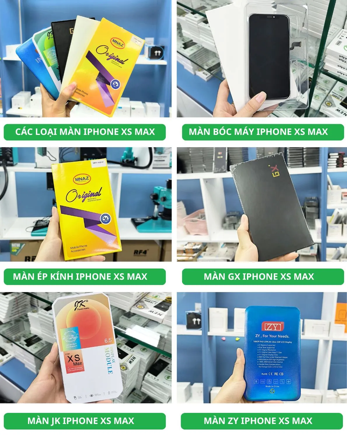 Các loại màn hình iPhone XS Max