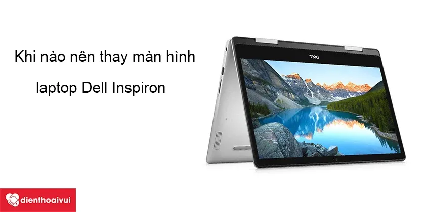 Chi tiết thao tác tách viền và tháo màn hình Dell Inspiron 14 của kỹ thuật viên chuyên nghiệp