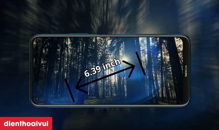 Mô tả tấm nền hiển thị rộng rãi của dòng Nokia giúp người dùng thoải mái giải trí