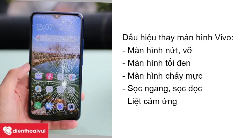 Dấu hiệu màn hình Vivo cần thay