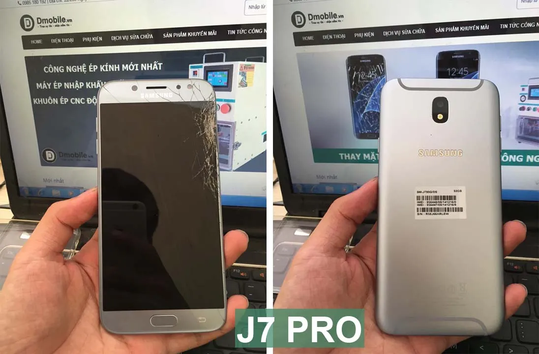 Thay mặt kính j7pro