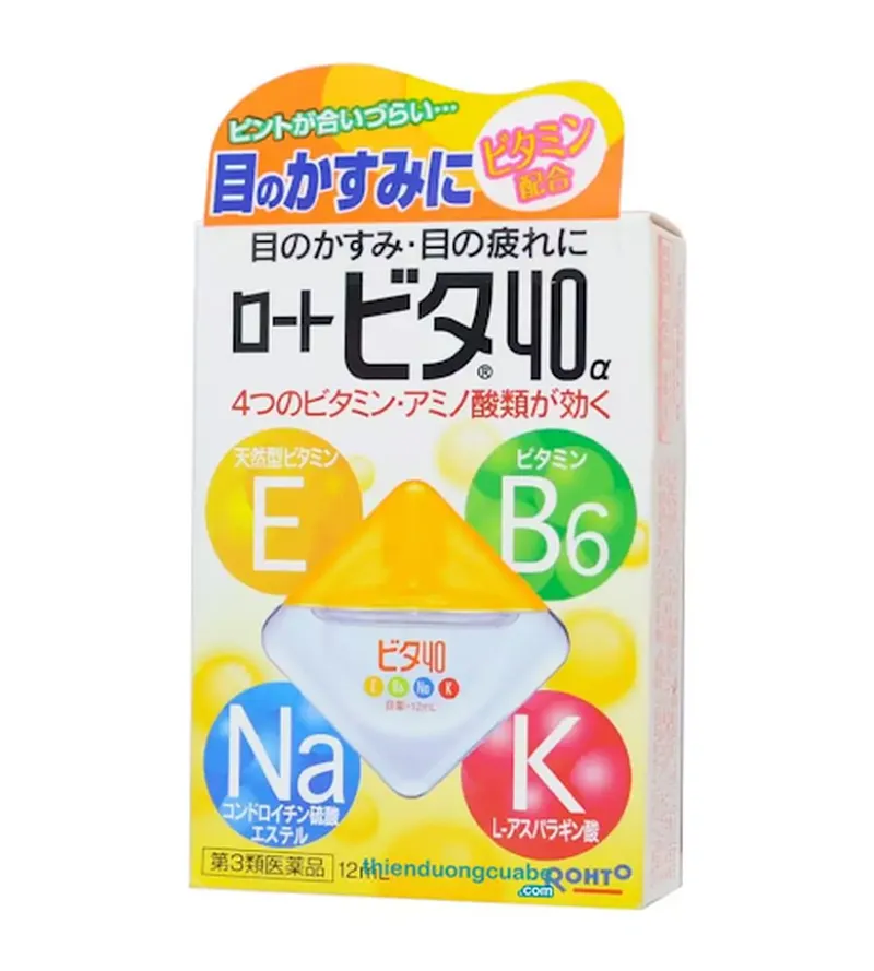 Hình ảnh minh họa chai thuốc nhỏ mắt Rohto Nhật có thiết kế màu bạc và xanh