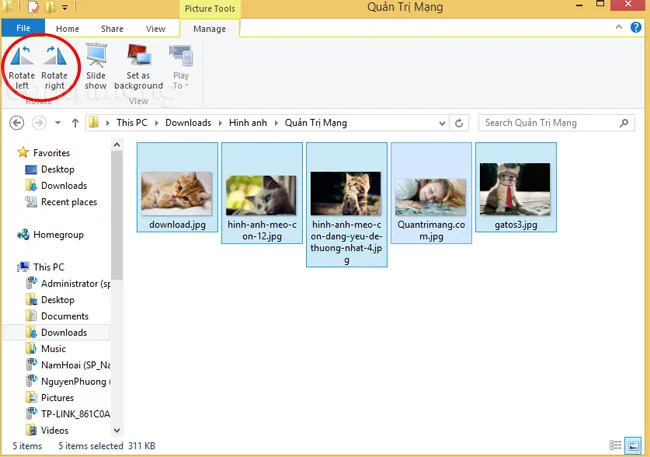 Xoay ảnh hàng loạt không cần phần mềm